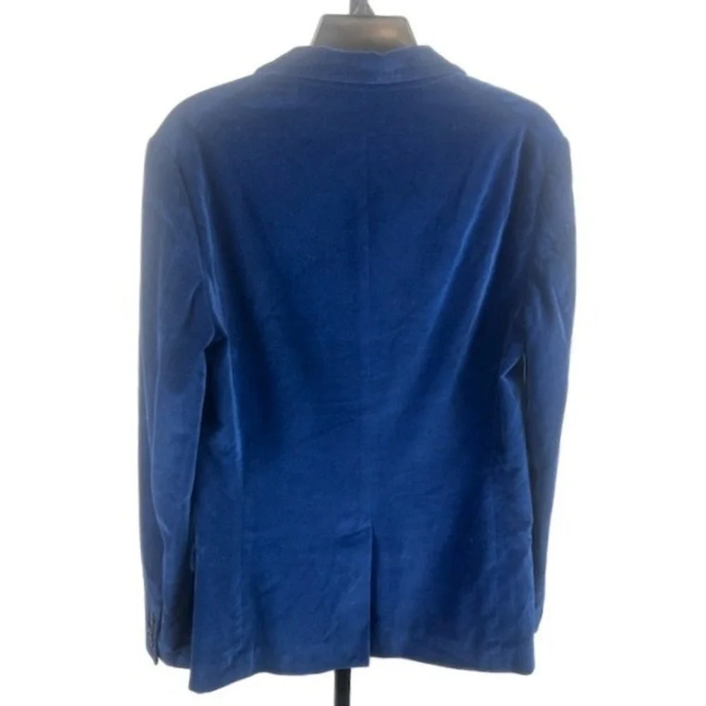 Armani Exchange Blazer Men's Size Small Royal Blue Velvet Sport‎ Coat Jacket